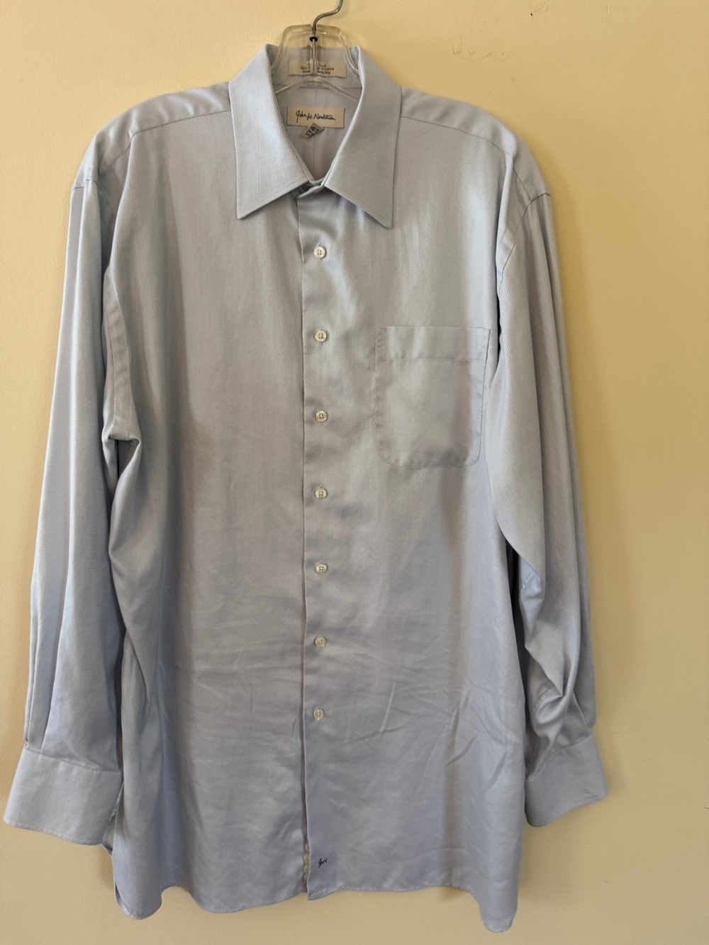 John W. Nordstrom Men’s Dress Shirt – Size 16½-35 – Light Blue Textured - Picture 3 of 13